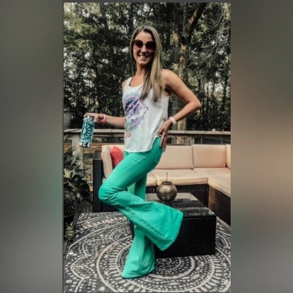 Mint Bell Bottoms - Picture 3 of 4